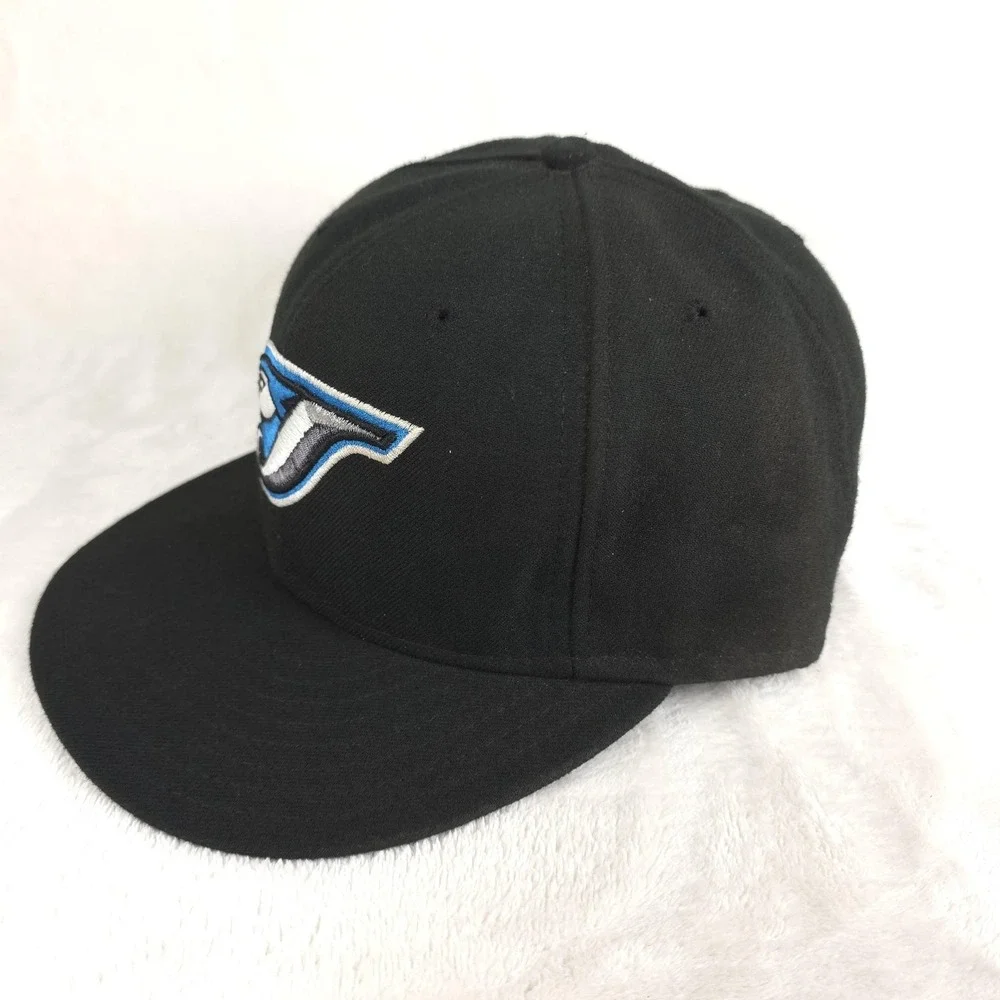 Toronto Blue Jays Hat On Field Players Cap Fitted 7 5/8‎ Black MLB Baseball USA